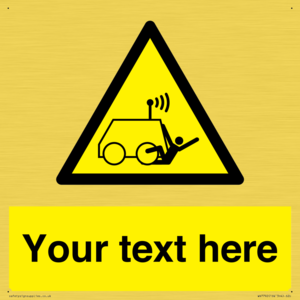 Custom warning run over by operator controlled machine